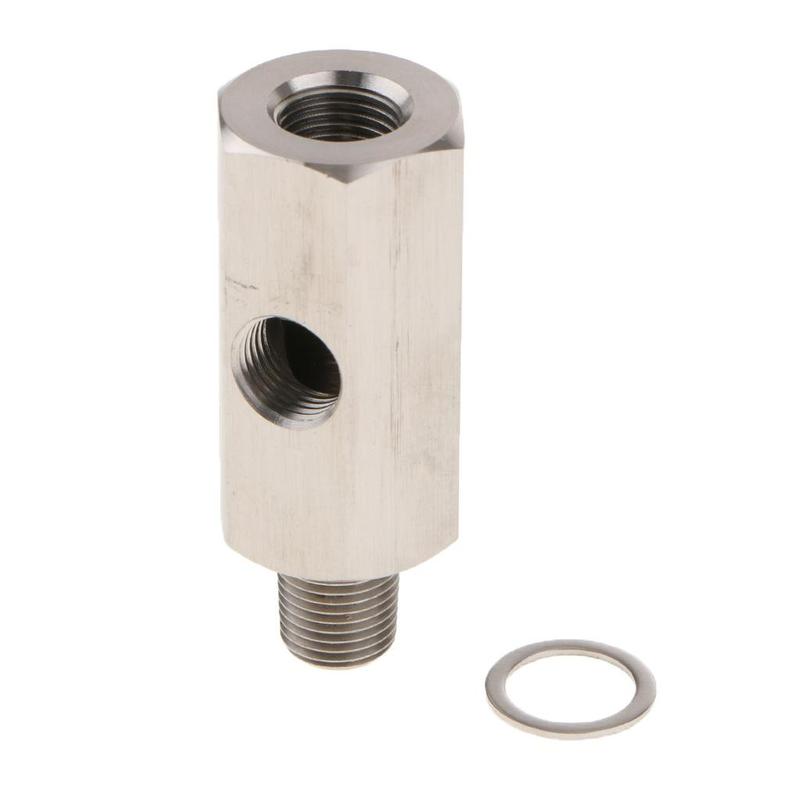 Stainless Steel BSPT Oil Pressure Sensor Turbo Supply Feed Gauge Adapter Car Parts for Oil Pressure Monitoring