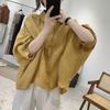 Women's Retro Cotton Linen Shirt - Loose, Slimming Five-Point Sleeve Summer Top (2026 Design)