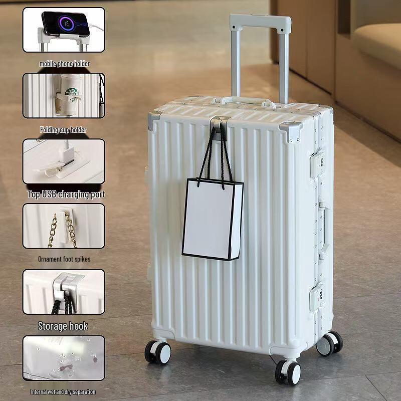 Li Shen PC Hardside Luggage with Aluminum Frame and USB Charging