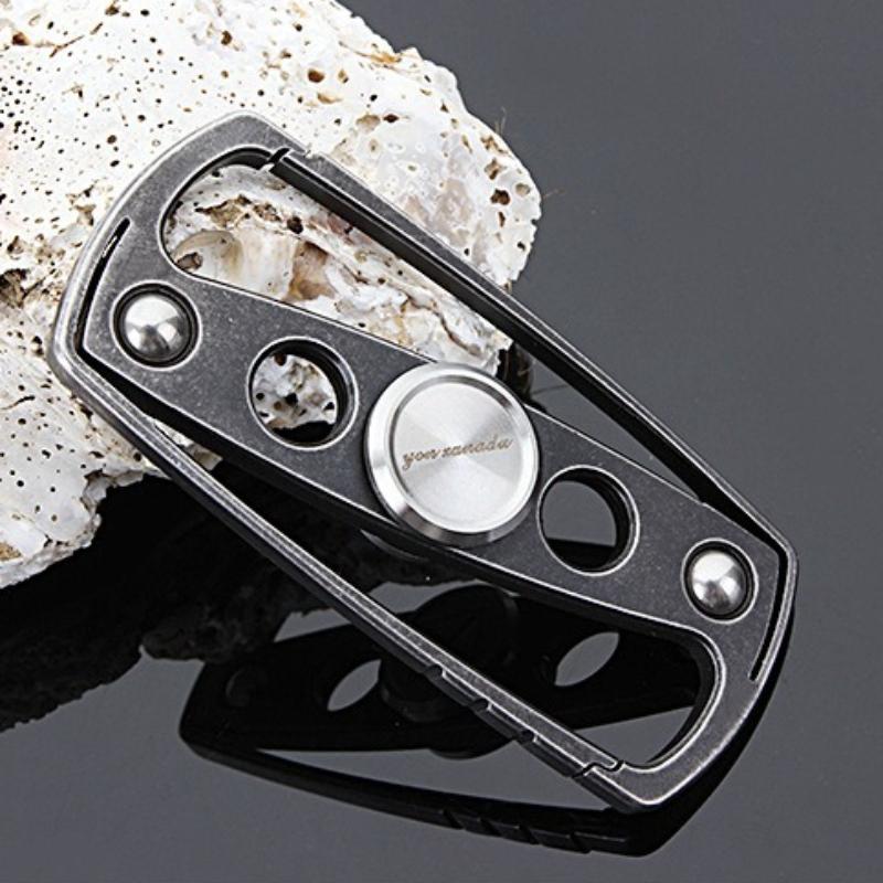 Fidget Spinner Roller Keychain Metal Hand Fingertip Spinning Top Tip EDC Stress Reducing Toys Anti Anxiety Adults Men Children