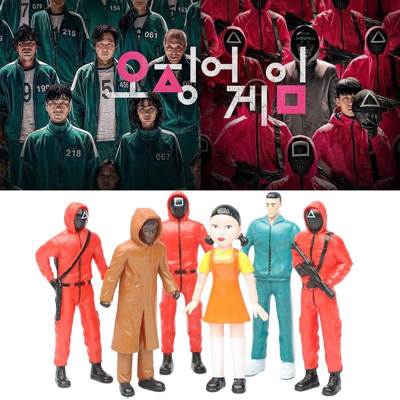 Squide Figure Game Villain Boss Triangle Round Square Doll Toy Gift Collection