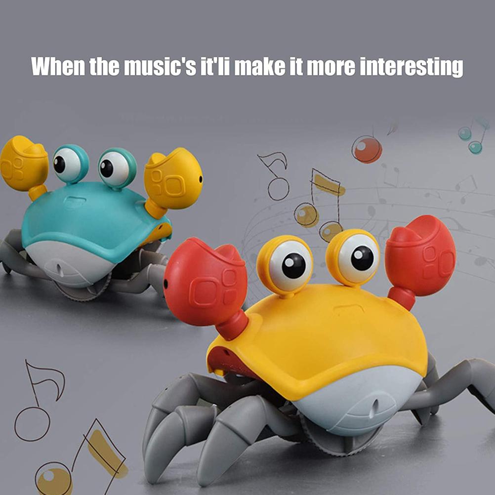 Electric Crab Toy with Music USB Automatic Electric Crab Doll Toy Funny Escape Crab Toy for Kids