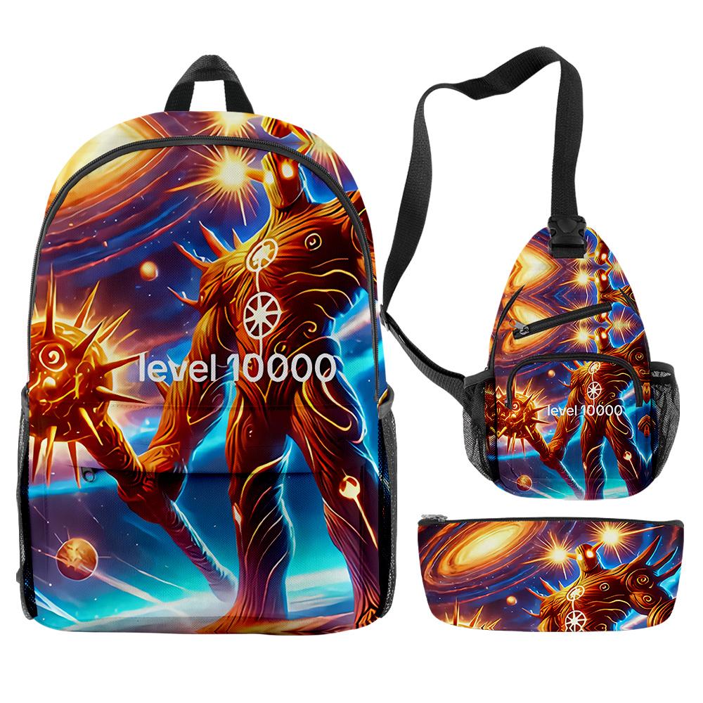 Hip Hop Populaire Cartoon Grappige tungtungtung 3D Print 3 stuks/Set leerling Schooltassen Reizen Laptop Rugzak Borsttas Etui