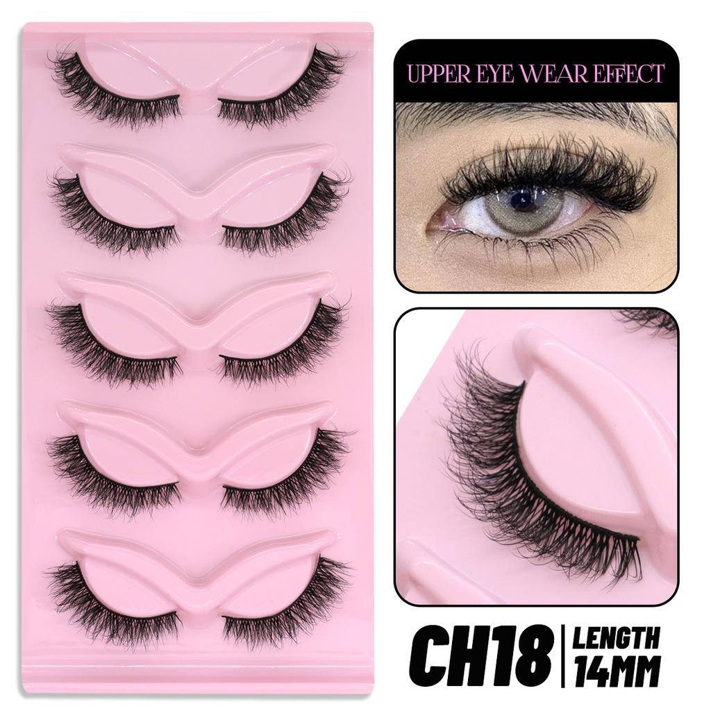 Cat Eye Lashes Faux Mink Eyelashes Natural Long Winged End Eye Elongated Eyelashes Faux Cils Eyelashes Extension