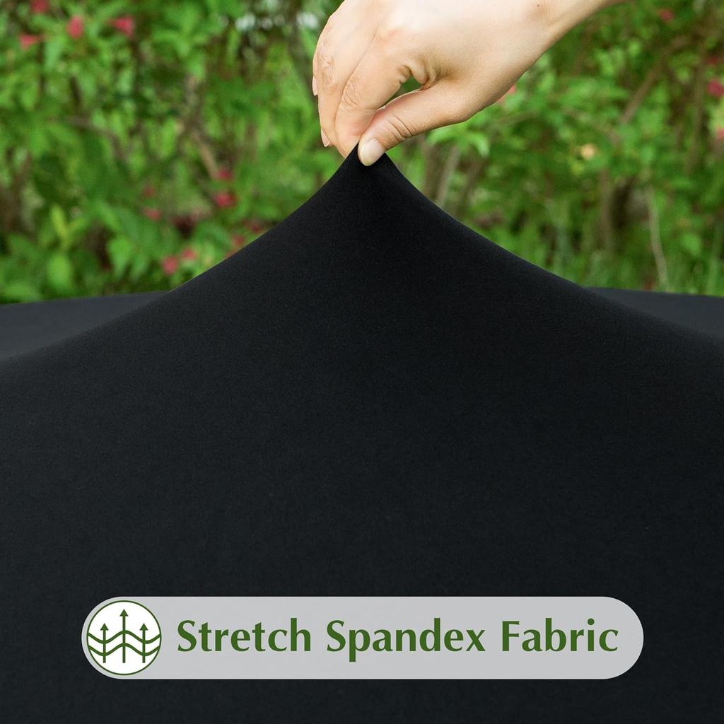 2Pcs Round Spandex Tablecloth Cocktail Table Cover Stretch Washable Picnic Table Cover for Camping,Dining,Indoor and Outdoor