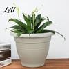 Outdoor Yard Plant Holders Round Flower Pot Lightweight Pot with Drainage Modern Herb Planters for Home Holes Planter Indoor And Plants UV Resistant