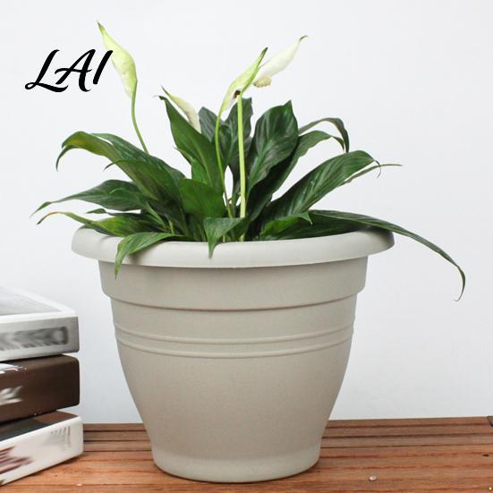 Outdoor Yard Plant Holders Round Flower Pot Lightweight Pot with Drainage Modern Herb Planters for Home Holes Planter Indoor And Plants UV Resistant