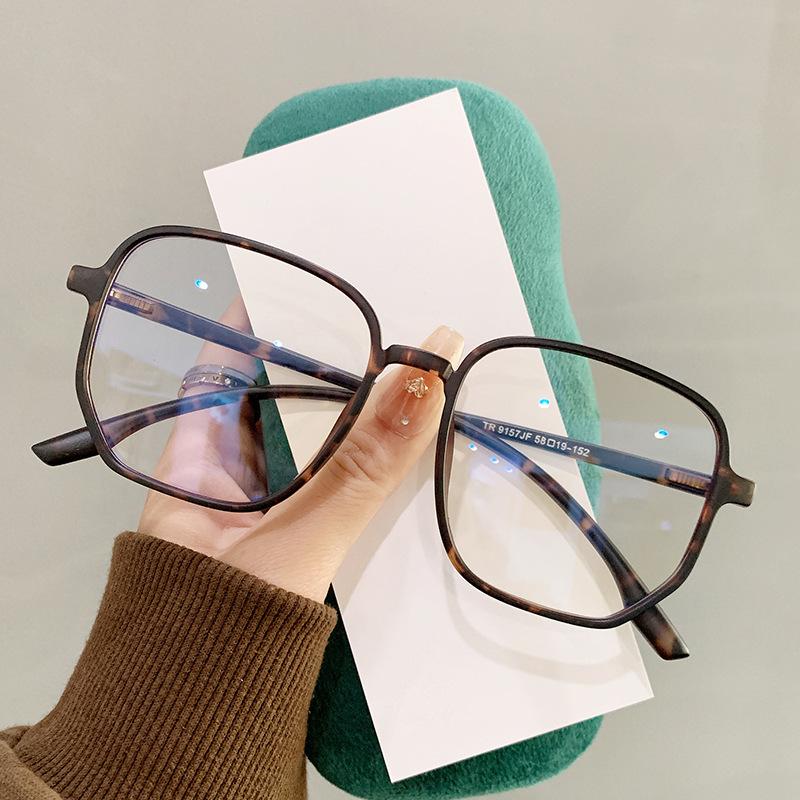 

Очки с простой оправой большого размера, полигональной формы, с защитой от синего света, оправа из желе, 9157, плоский свет, партия