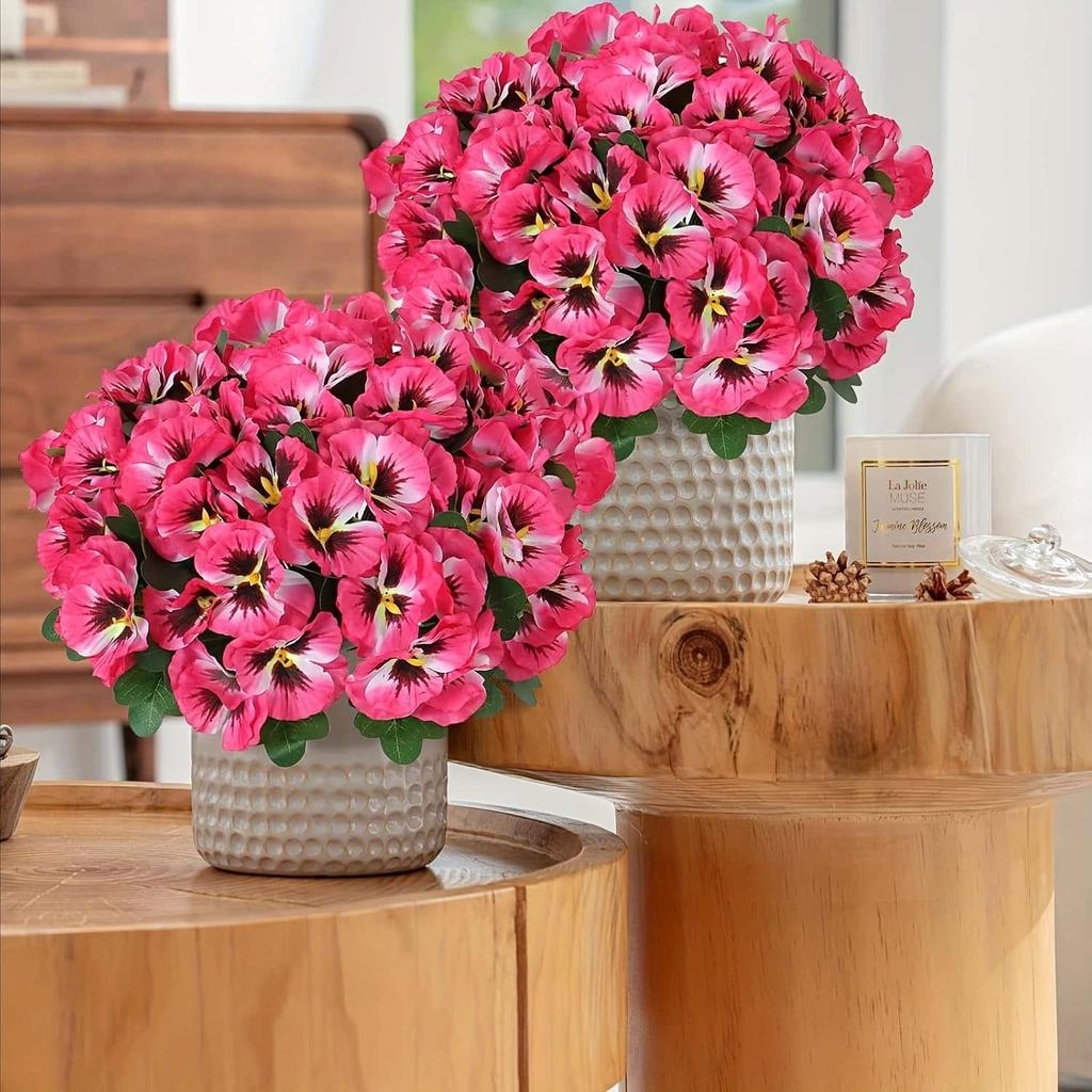 10pcs Artificial Triangular Pansies - Vibrant Mixed Colors Outdoor/Indoor Realistic  artificial flowers - Festive Flower decor