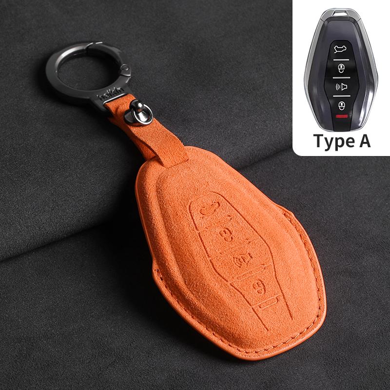 Suede Car Key Case Cover For Chery Jetour To Genesis Traveller T2 X90 X70 X95 Dashing X-1 Plus Dtc L9 Car Key Shell Keychain