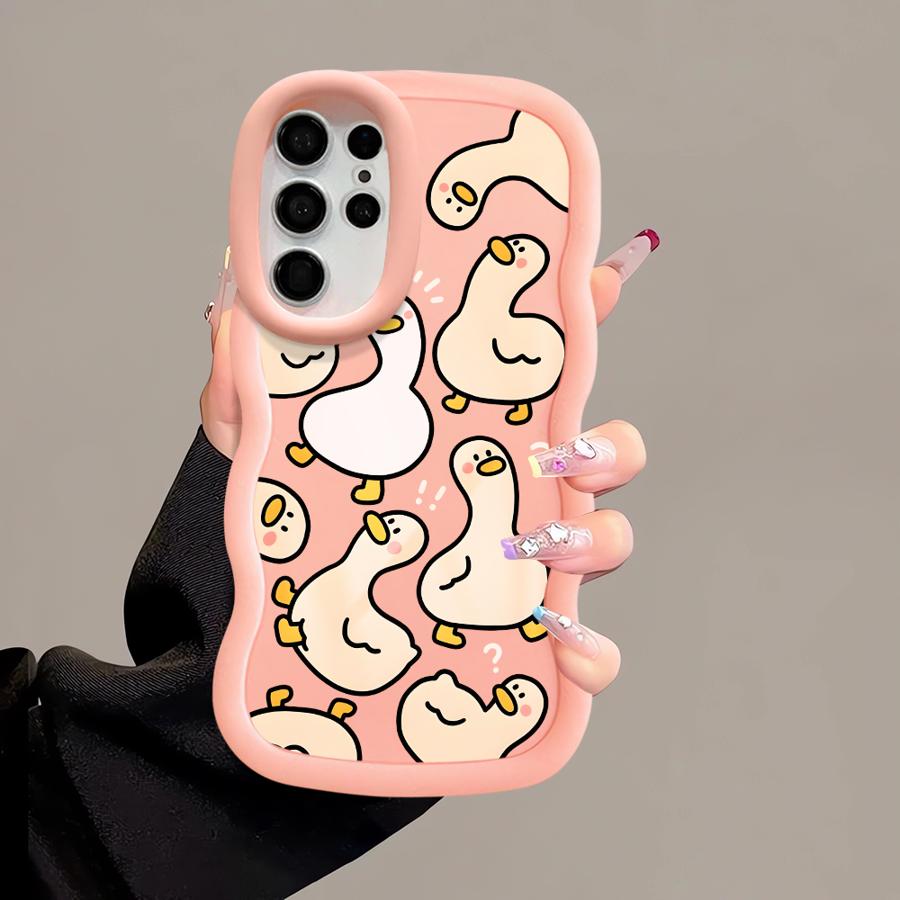 Soft Phone Cover Case for Samsung Galaxy S22 Ultra S23 Plus S24 A26 A25 S25 S20 FE S21 A55 A34 A36 A24 A35 A54 Cartoon Dinosaur