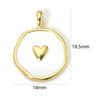 1 Piece Brass Concise Brass Moon Lighting Charms For Jewelry Making 18K Real Gold Plated Irregular Pentagram Star Enamel Pendant