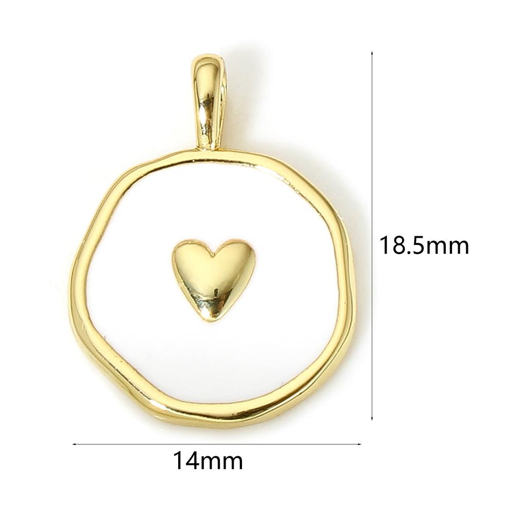 1 Piece Brass Concise Brass Moon Lighting Charms For Jewelry Making 18K Real Gold Plated Irregular Pentagram Star Enamel Pendant