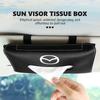 AAGD1 Car Sun Visor Tissue Storage Box Tissue Holder Scratch Proof Easy Clean For 3 CX3 CX4 CX5 CX7 CX8 CX9 CX30 RX7 Atenza