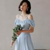 Laengsseon Ls_Off Shoulder Slim Waist Dress