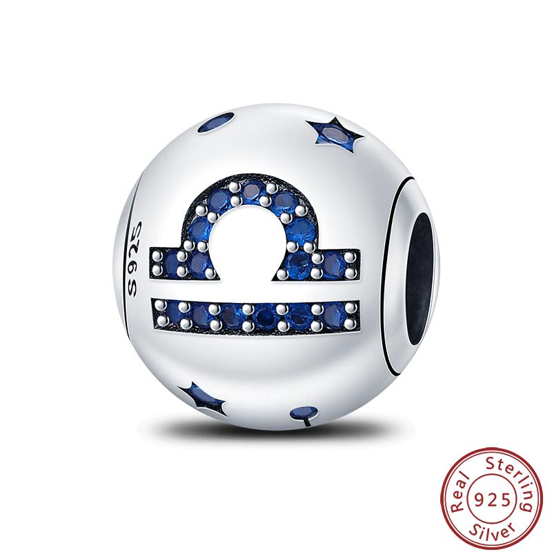 Lucky Copper Craft Birthday Zodiac Series Colorful Shining Zircon Lucky Beads Charms 3Mm Diy Exquisite Jewelry Making