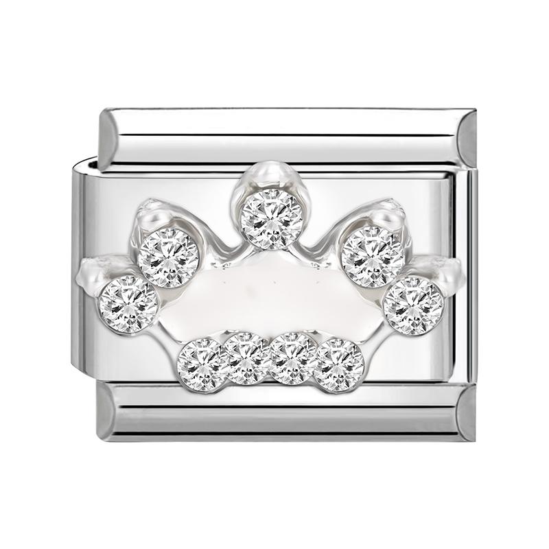 Shiny Y2K Zircon Butterfly Leaf Moon Cat Flower Fish Italian Charm Links Fit 9mm Stainless Steel Bracelet Women DIY Making Gifts