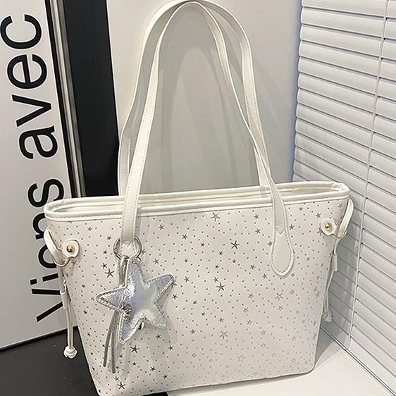 New Large Capacity Star Print Women Tote Underarm Shoulder Handbag