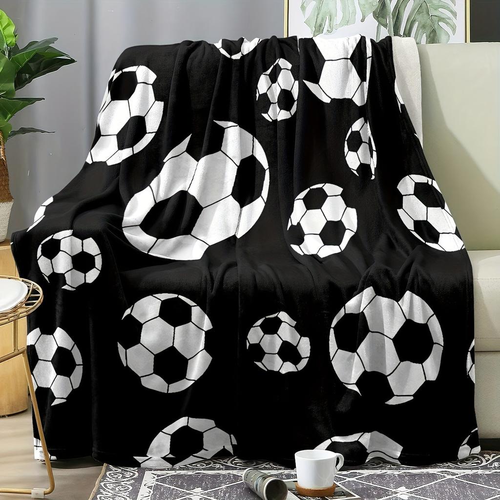 Fußball Bedruckte Flanelldecke Sofa Schlafzimmer Dekorative Decke Geschenkdecke Teen