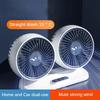 LEIBOO Car USB Fan Dual Head Cooling Air Fan Independent Switch 3-Speed 360 Degree Adjustable Auto Fan Car Electrical Appliances