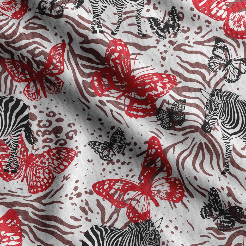 Soimoi Tierdruck, Baumwollbatist, Quiltstoff, verkaufter Massenware 42 Zoll breit, mittelschwerer Baumwollstoff, Nähzubehör,