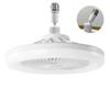 Ceiling Fan with LED Light E27 26 Cm — Silent, Dimmer, 3 Speeds, Remote Control (White)