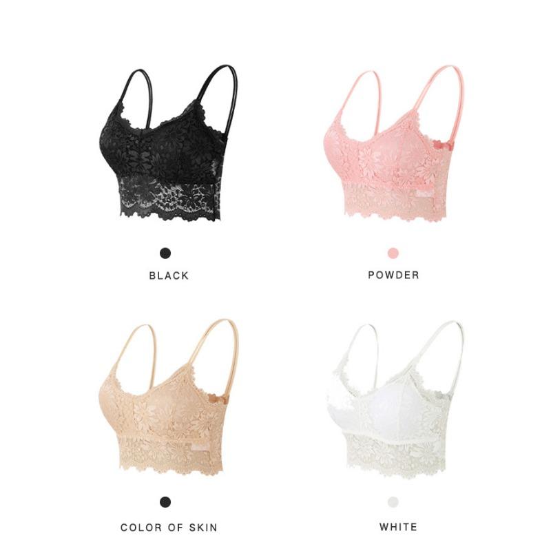 Plus Size Anti Exposure Lace Beautiful Back Bandeau Camisole Women Intimate Underwear