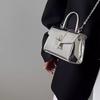 Niche Design High-end Bag Patent Leather Silver Locomotive Small Square Bag Spice Girl Fashion Versatile Shoulder Messenger Bag