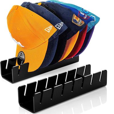 7-Holes Baseball Cap Display Rack Durable Clear Acrylic Hat Holder For Home Closet Storage Organization Stores Decoration