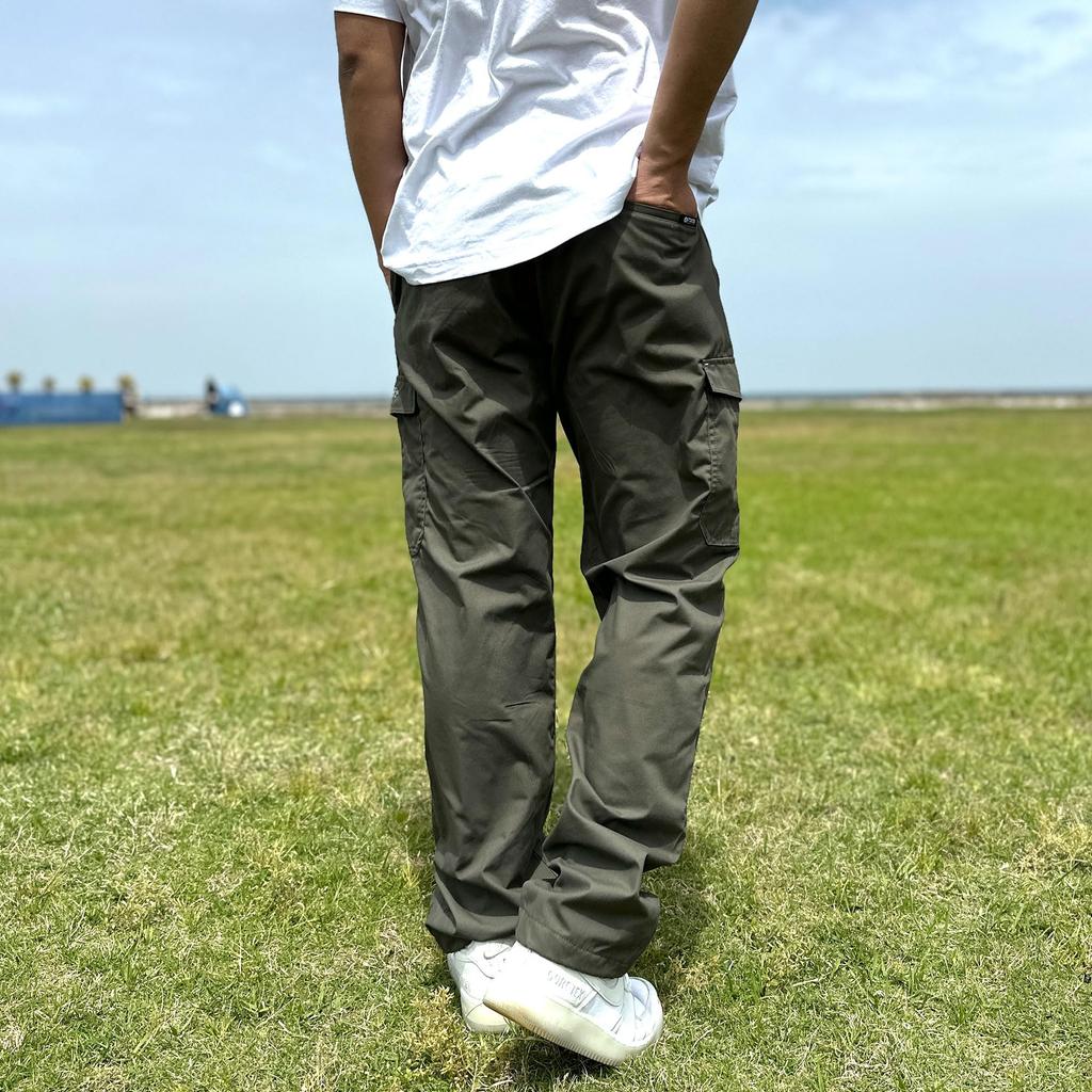 Outdoor Products Herrkläder TC Weather Mesh-fodrade Klätterbyxor med Cargo-fickor, Khaki, Storlek L, 42