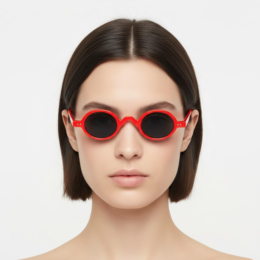 Attractive Glasses Men's Punk Hip Hop Small Frame Round Oval Sunglasses Trendy Travel Shades