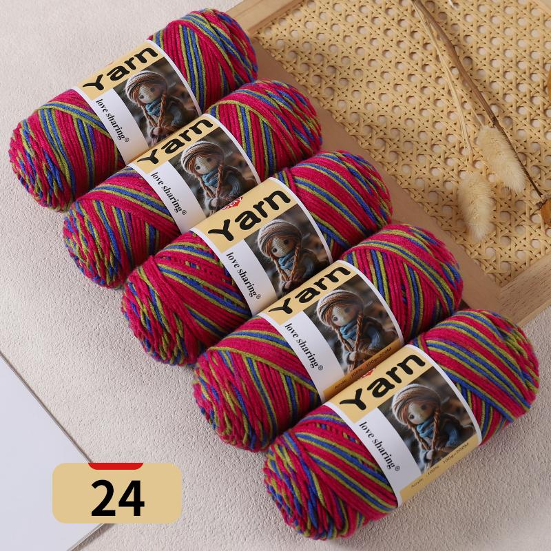 500g Gradient Dyed Colorful Yarn, Rainbow Yarn with Multiple Colors,