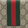 Gucci Vintage Logo Stripe Web Long Zipper Canvas And Leather Wallet Men Wallet Light-Brown 408831-KHN4N-9791