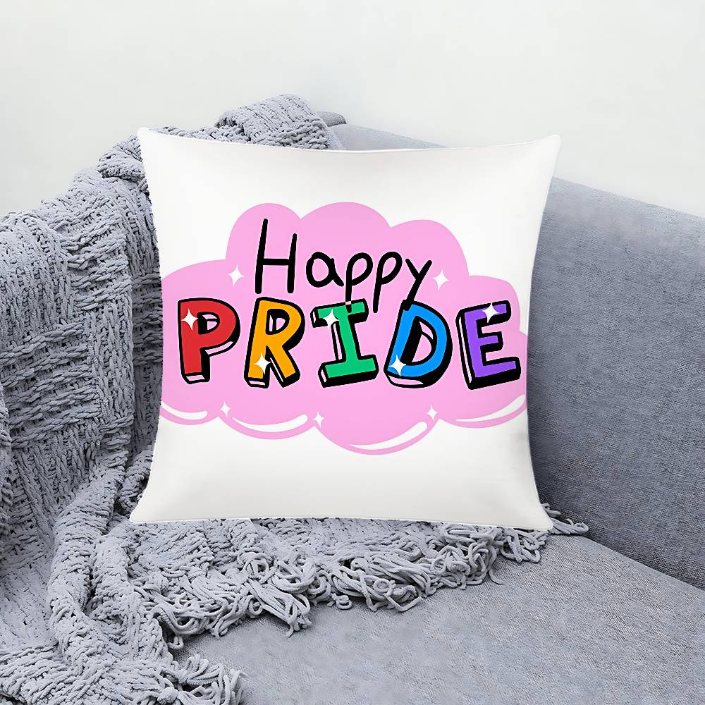 Rainbow Lgbt Pillow Case Cushion Cover Soft Cute Throw Pillow Case For Car Sofa Pillowcase Polyester With Zipper