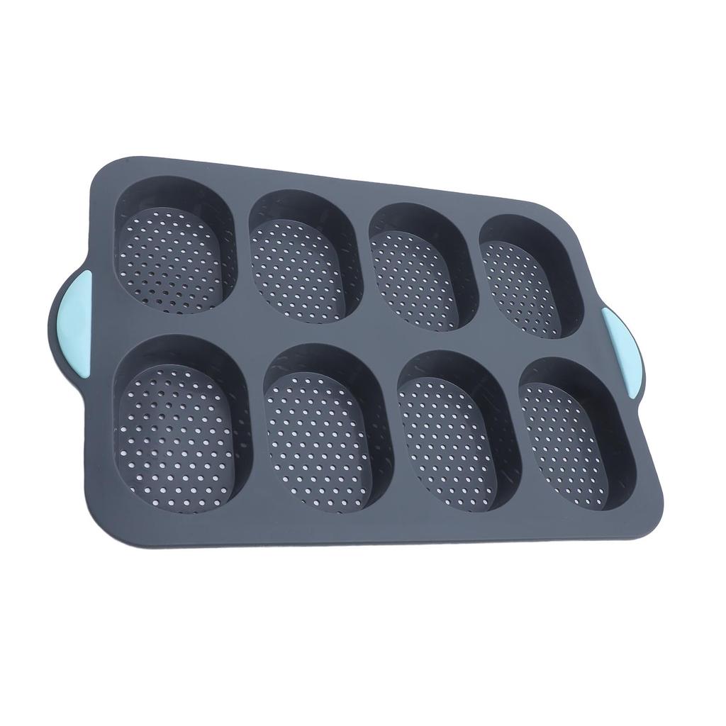 Silicone Bread Pan Nonstick Heat Resistant Perforated French Bread Baking Pan Cake Pan with Anti Slip Handles