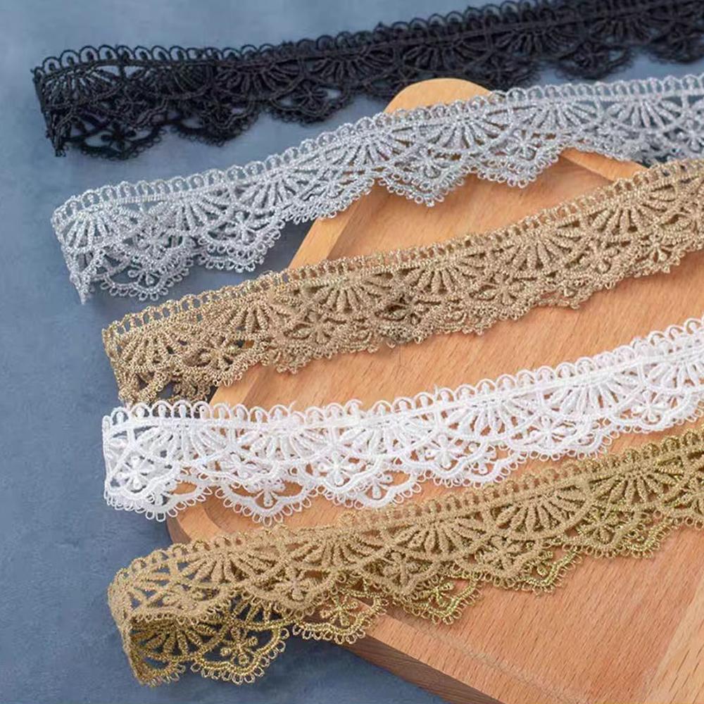 2 Yards/182CM Black Silver Lace Trim Ribbon Hollow-Out Webbing DIY Craft Gift Packing Sewing Decor Supplies 2.6cm