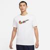 Nike Floral Print Large Logo Casual Sports Crew Neck T-Shirt Men Tops White DV1215-100