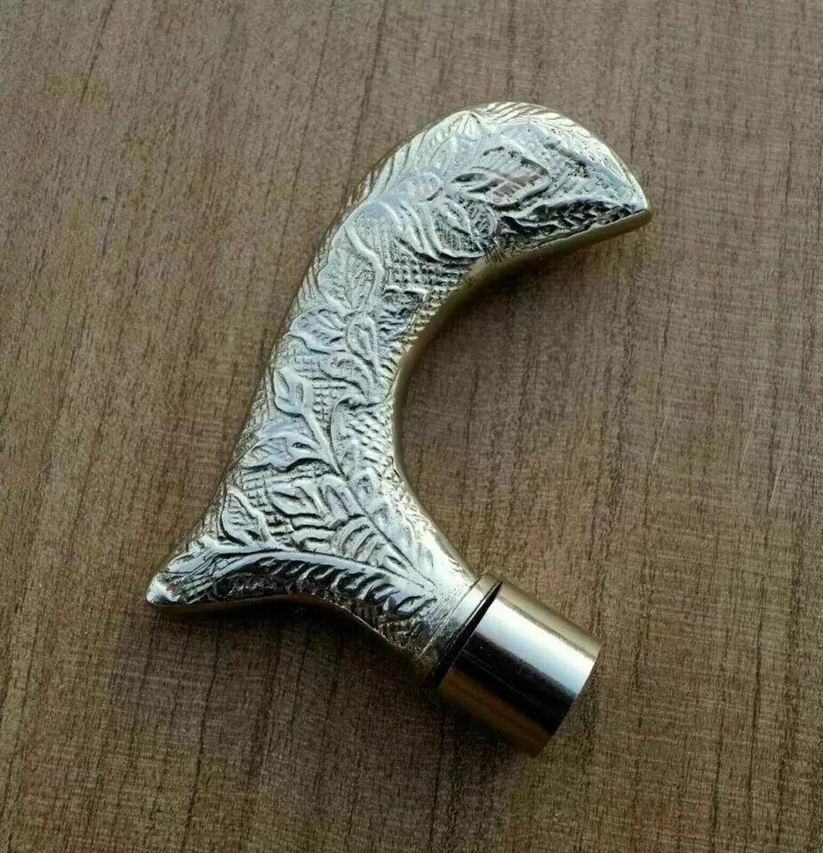 Derby Head Vintage Handle Brass Design For Walking Stick Handmade (ONLY HANDLE)