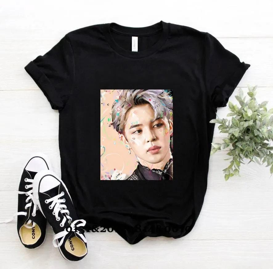 Hot Sale Korean KPOP BTS Fashion Cartoon Anime Top Short Sleeve TShirts Kawaii Friends Summer Clothes for Women's T-Shirt Kpop Star T Shirt