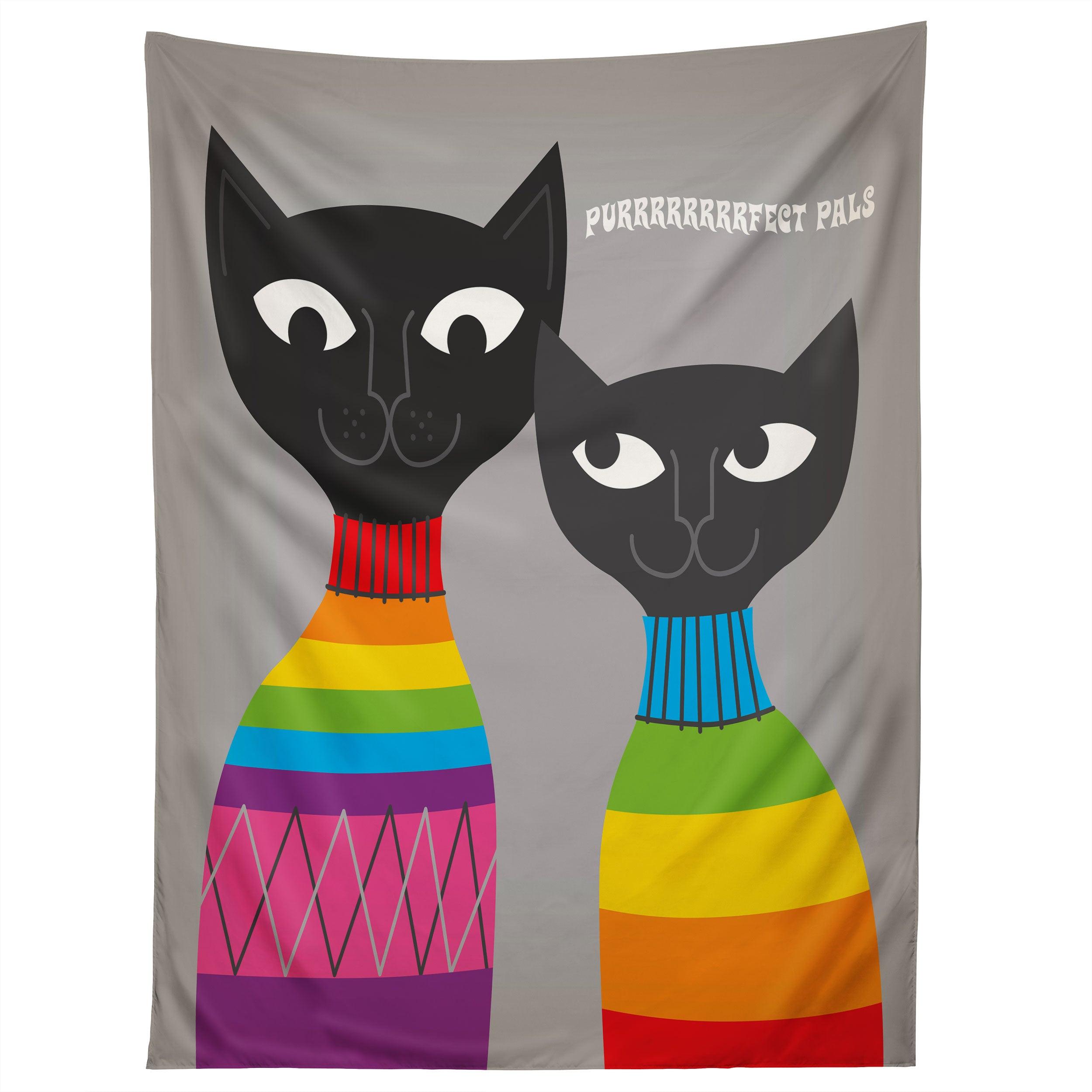 RAINBOW CATS tapestry 75x100
