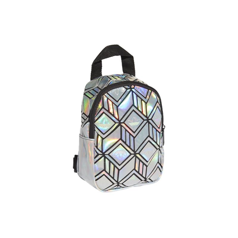 adidas Originale Polyurethan Kunstleder Rucksack Mini Unisex Schillernde Farbe Silber Adidas GE5448