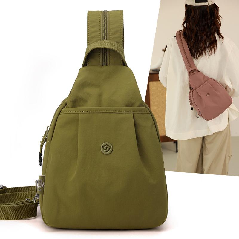 Korean Version Fashionable Casual Backpack for Women, New Multifunctional Chest Bag for Women, Nylon Waterproof Lightweight Travel Backpack for Women