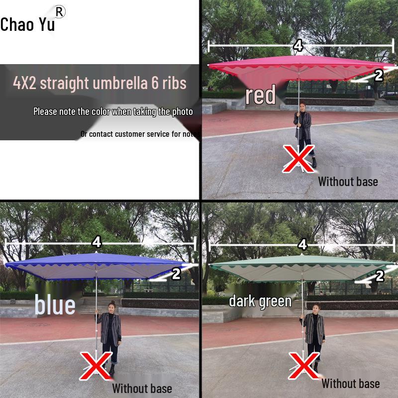 Commercial Outdoor Tilting Sunshade Umbrella: Large, Foldable, Thickened Awning for Sun Protection