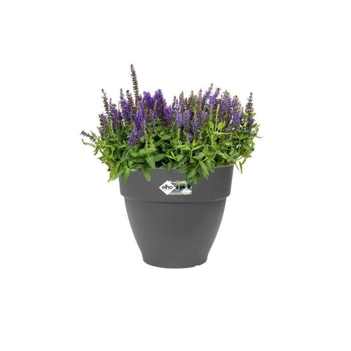 Pot de fleurs rond vibia campana - ø 40 x h.33 cm - anthracite - elho