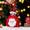Christmas Gift Bags 3D Snowman Santa Elk Doll Reusable Xmas Burlap Sacks with Handle for Christmas Party Favors Holiday Presents Wrapping