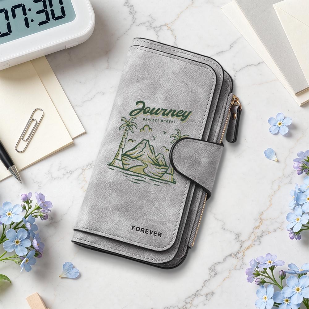 Fashion Long Wallet Stylish Print Large Capacity Multi Card Slot Portable Casual Purse
