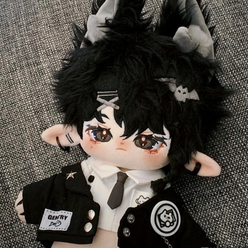 20cm Black Cat Butler Cotton Jacket Hoodie Outfit for Dolls - Free Shipping