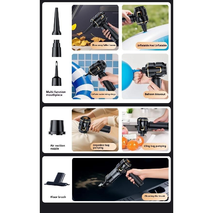 Mini Car Vacuum Cleaner Strong Scution Cordless 998000PA Powerful Wireless Car Cleaner HandHeld Portable Vacuum Cleaner for Car