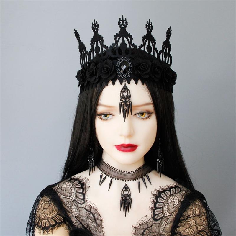 Witch Crown Props Carnivals Event Cosplay Costume Female Gothic Wedding Headwear