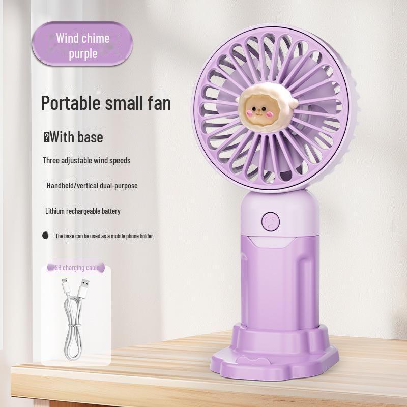 2024 Dobíjecí přenosný ruční stolní ventilátor s dlouhou výdrží baterie a USB nabíjením